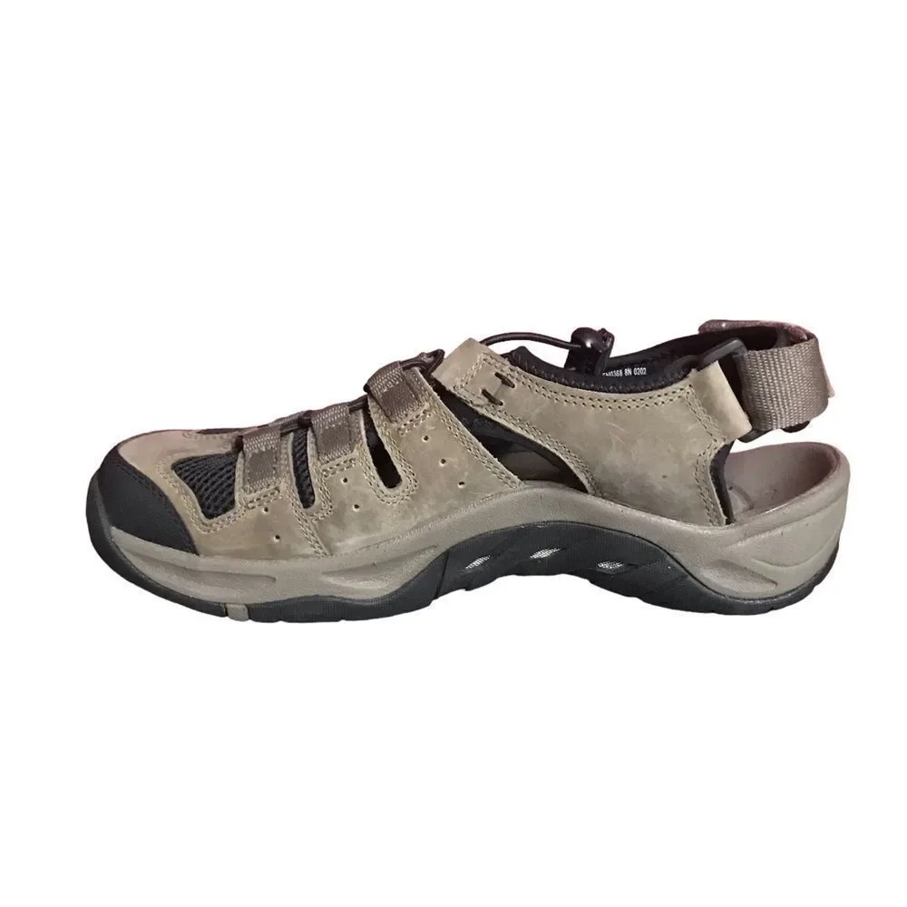 Abeo Men's Size 8 Tan and Black Sandals